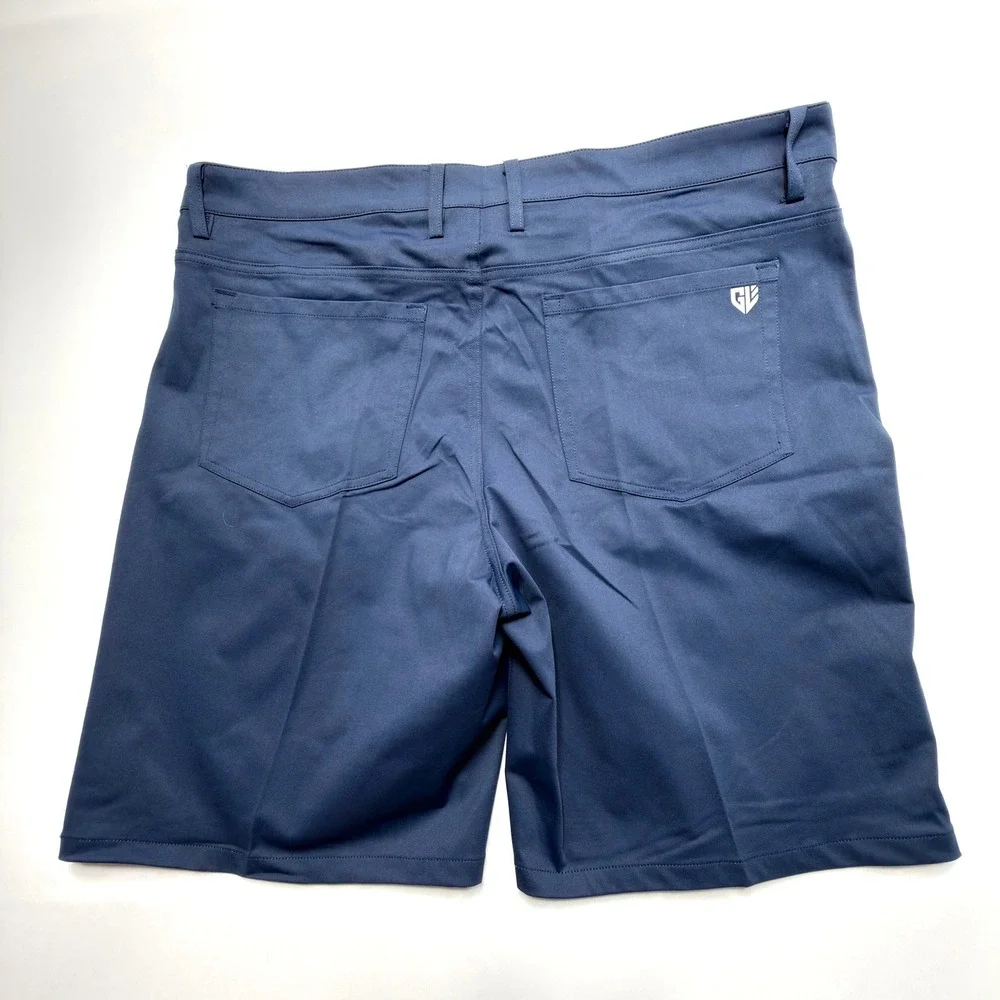 Graham Luxe Cooper Performance Golf Shorts Men's 38 Blue Depths NWT GL40224